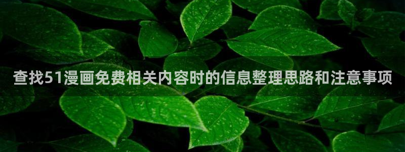 包子漫画：查找51漫画免费相关内容时的信息整理思路和注意事项